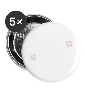 Ce qui se passe à personnalisé - Lot de 5 petits badges (25 mm) - blanc - Devant