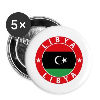 Libyen - Buttons klein 25 mm (5er Pack) - Weiß - Vorne