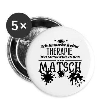 Muddy run shirt mud Matsch Therapie Lauf Teamshirt - Buttons klein 25 mm (5er Pack) - Weiß - Vorne