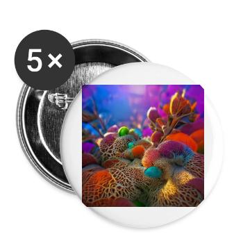 Colorful underwater coral reef - Buttons small 1''/25 mm (5-pack) - white - Front