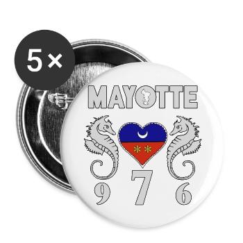 Mayotte T Shirt - Buttons small 1''/25 mm (5-pack) - white - Front