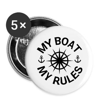 Boat - Buttons small 1''/25 mm (5-pack) - white - Front