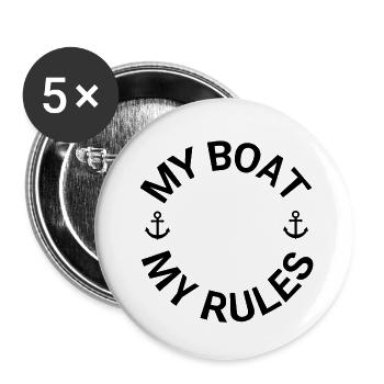 Boat - Buttons small 1''/25 mm (5-pack) - white - Front