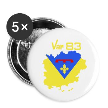 Var - Buttons klein 25 mm (5er Pack) - Weiß - Vorne