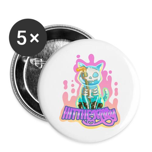 HitTheKitty LOGO - Buttons klein 25 mm (5er Pack)