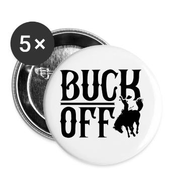 Buck Off - Buttons small 1''/25 mm (5-pack) - white - Front