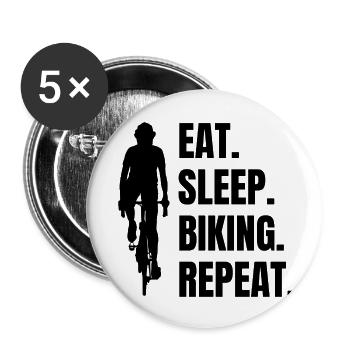 Bicycle Bike Tour Cycling Cycling Mountain Bike - Buttons small 1''/25 mm (5-pack) - white - Front