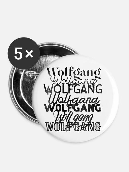 Wolfgang - Buttons klein 25 mm (5er Pack) - Weiß