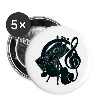 Kassette recordings - Buttons klein 25 mm (5er Pack) - Weiß - Vorne