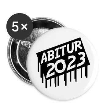 Abitur 2023 - Buttons klein 25 mm (5er Pack) - Weiß - Vorne