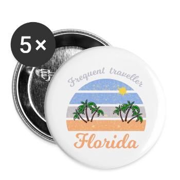 Urlaub in Florida - Buttons klein 25 mm (5er Pack) - Weiß - Vorne