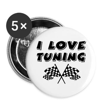 Tuning - Buttons small 1''/25 mm (5-pack) - white - Front