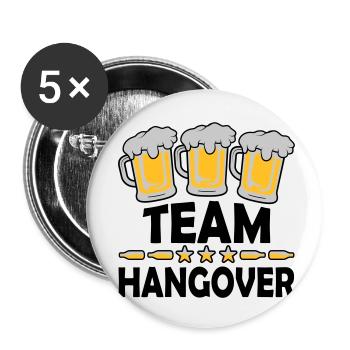 Team Hangover Alcohol - Buttons small 1''/25 mm (5-pack) - white - Front