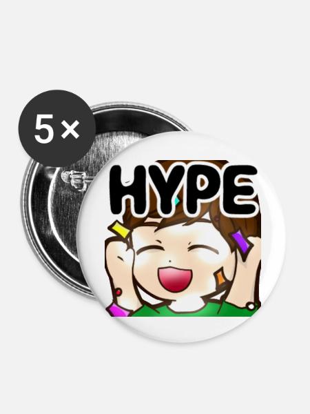 LeonHype - Buttons klein 25 mm (5er Pack) - Weiß