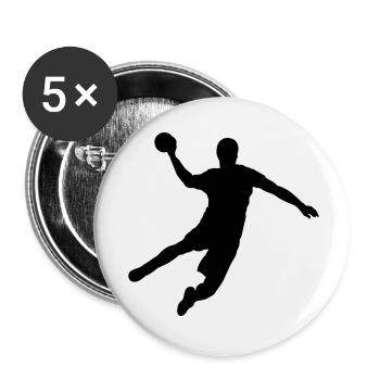 Handball - Buttons small 1''/25 mm (5-pack) - white - Front