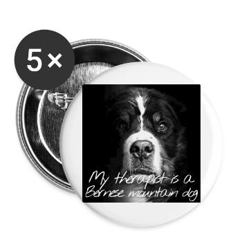 Bernese Mountain Dog - Buttons small 1''/25 mm (5-pack) - white - Front