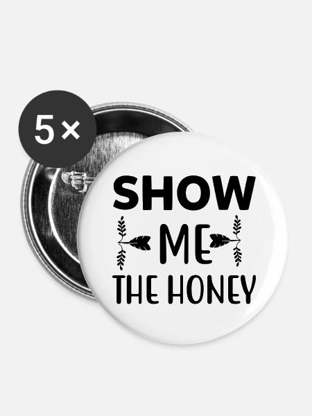 Show Me The Honey - Buttons klein 25 mm (5er Pack) - Weiß