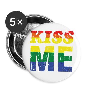 Reggae Stylish Pride Design - Buttons small 1''/25 mm (5-pack) - white - Front