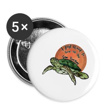 Ocean Sublimation - Buttons small 1''/25 mm (5-pack) - white - Front