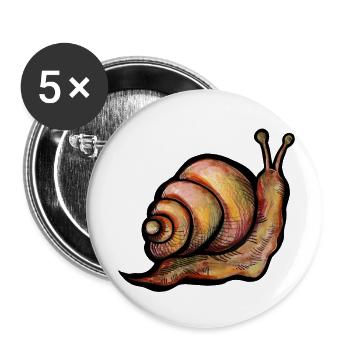 Snail - Buttons small 1''/25 mm (5-pack) - white - Front