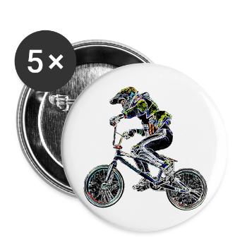 bmx - Buttons small 1''/25 mm (5-pack) - white - Front