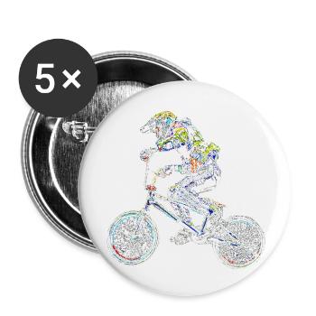 bmx - Buttons small 1''/25 mm (5-pack) - white - Front