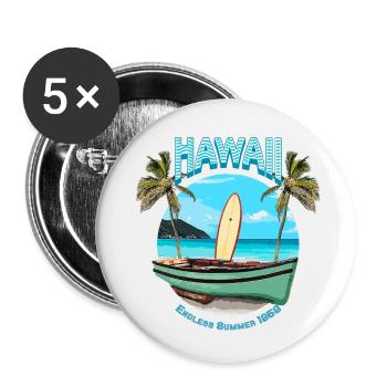 Hawaii Endless Summer 1959 - Buttons small 1''/25 mm (5-pack) - white - Front