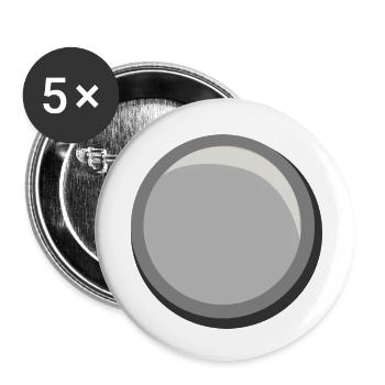 Silver Button Circle Sticker Template - Buttons small 1''/25 mm (5-pack) - white - Front