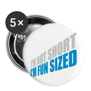 Not short fun sized - Buttons small 1''/25 mm (5-pack) - white - Front