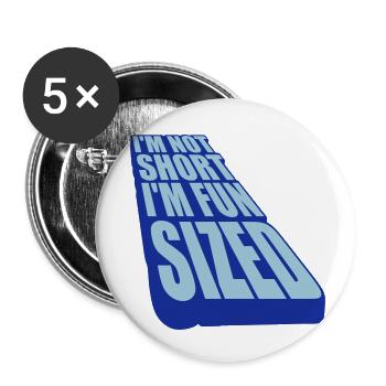 Not short fun sized - Buttons small 1''/25 mm (5-pack) - white - Front