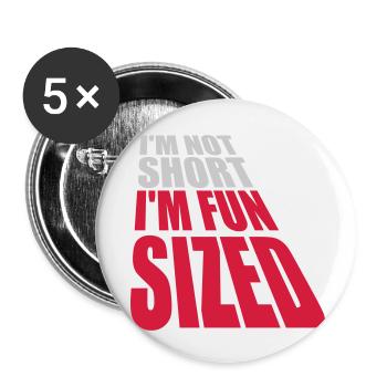 Not short fun sized - Buttons small 1''/25 mm (5-pack) - white - Front