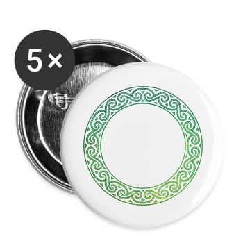 Celtic Knot - Buttons klein 25 mm (5er Pack) - Weiß - Vorne