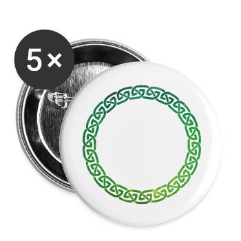 Celtic Knot - Buttons klein 25 mm (5er Pack) - Weiß - Vorne