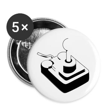 Joystick Player Game Controller Console Gaming - Buttons small 1''/25 mm (5-pack) - white - Front