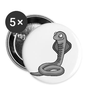 Snake 2 - Buttons small 1''/25 mm (5-pack) - white - Front