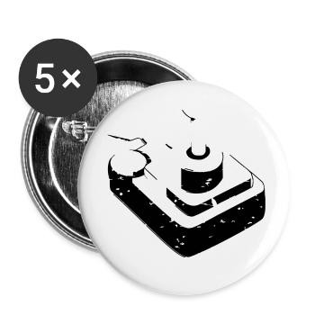 Joystick Spieler Spiel Controller retro Gaming - Buttons klein 25 mm (5er Pack) - Weiß - Vorne