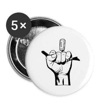 Bad boy with corkscrew - Buttons small 1''/25 mm (5-pack) - white - Front