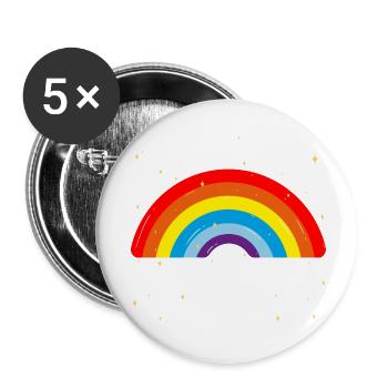 Whoops je suis toujours gay - Lot de 5 petits badges (25 mm) - blanc - Devant
