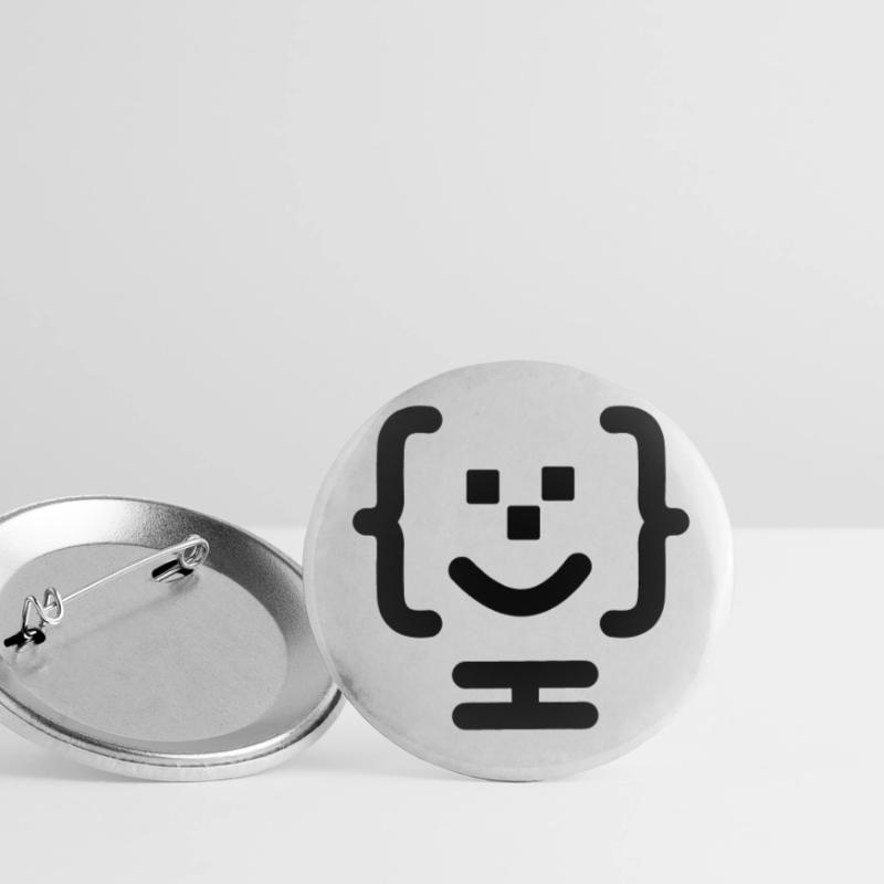 Code-Logo des Hauptprogrammierers Buttons klein 25 mm (5er Pack)