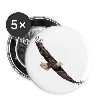 Bald Eagle - Buttons small 1''/25 mm (5-pack) - white - Front