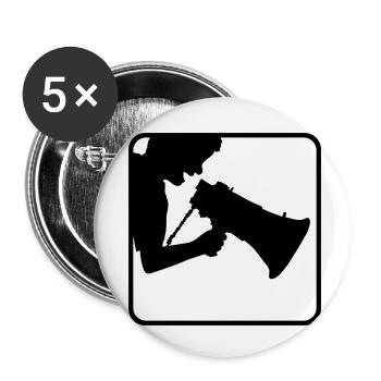 Speaker Speech Megafon Propaganda - Buttons small 1''/25 mm (5-pack) - white - Front