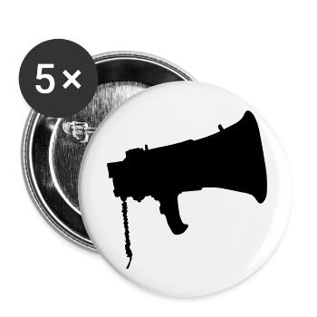 Icon Megafon Propaganda Symbol - Buttons small 1''/25 mm (5-pack) - white - Front