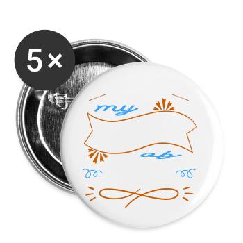 idée actuelle droits des animaux véganisme génial - Lot de 5 petits badges (25 mm) - blanc - Devant