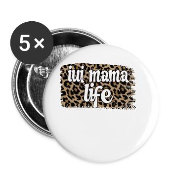 Fière IUI Mama IUI Insémination intra-utérine Mama - Lot de 5 petits badges (25 mm) - blanc - Devant