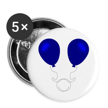 Air Balloons Hope - Lot de 5 petits badges (25 mm) - blanc - Devant