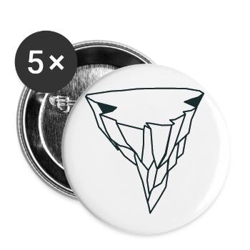 Shard schwimmende Klippe - Buttons klein 25 mm (5er Pack) - Weiß - Vorne