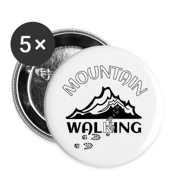 mountain walking - Buttons small 1''/25 mm (5-pack) - white - Front