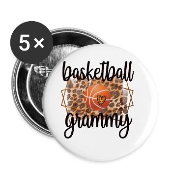 Grammy Grandma By Basketball Player Basketball Grammy - Buttons small 1''/25 mm (5-pack) - white - Front