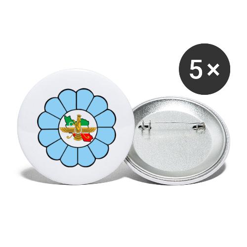 Faravahar Iran Lotus Colorful - Buttons klein 25 mm (5er Pack)