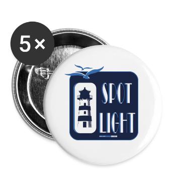 Cool Lighthouse Motif Sea Coast Beach Cadeau - Lot de 5 petits badges (25 mm) - blanc - Devant